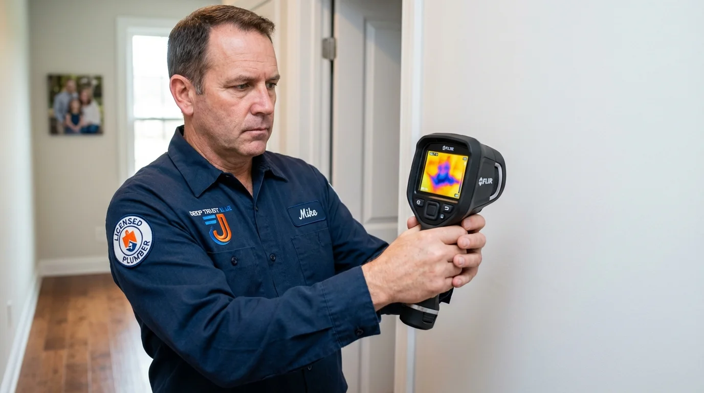 Thermal imaging leak detection by Johns Plumbing LLC in Winona Lake